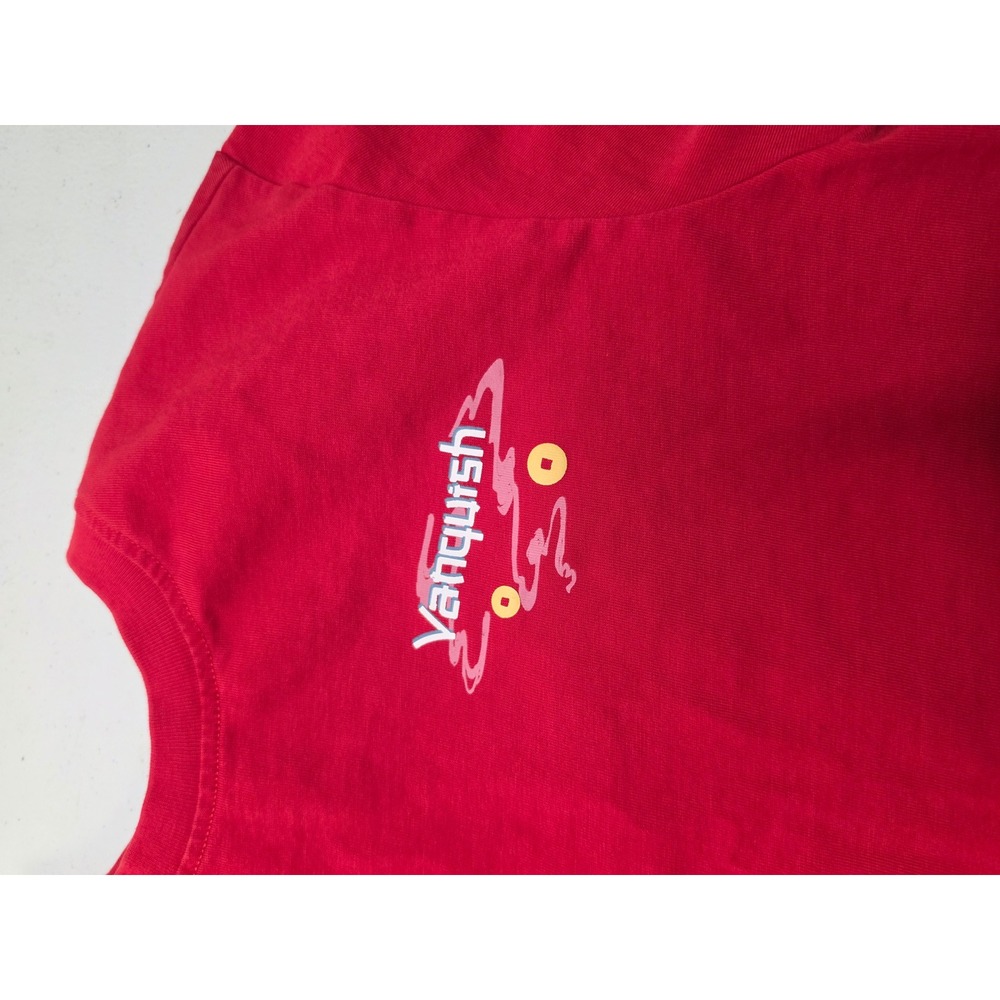 Zando Vanquish Red Dragon‎ Graphic Cropped T-Shirt Womens Medium Short Sleeve - Picture 3 of 7